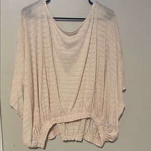 Free People Cream Poncho Sweater